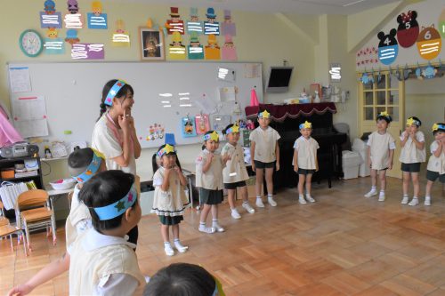 七夕まつりの集い 認定こども園 篠崎若葉幼稚園